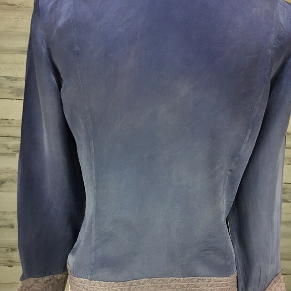 Lauren Ralph Lauren Sz 6P 100% Silk Button Up - Picture 6 of 8